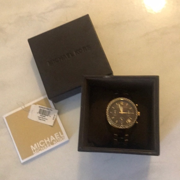 MICHAEL KORS Glitz Chrono Tortoise Resin Watch - Picture 7 of 7